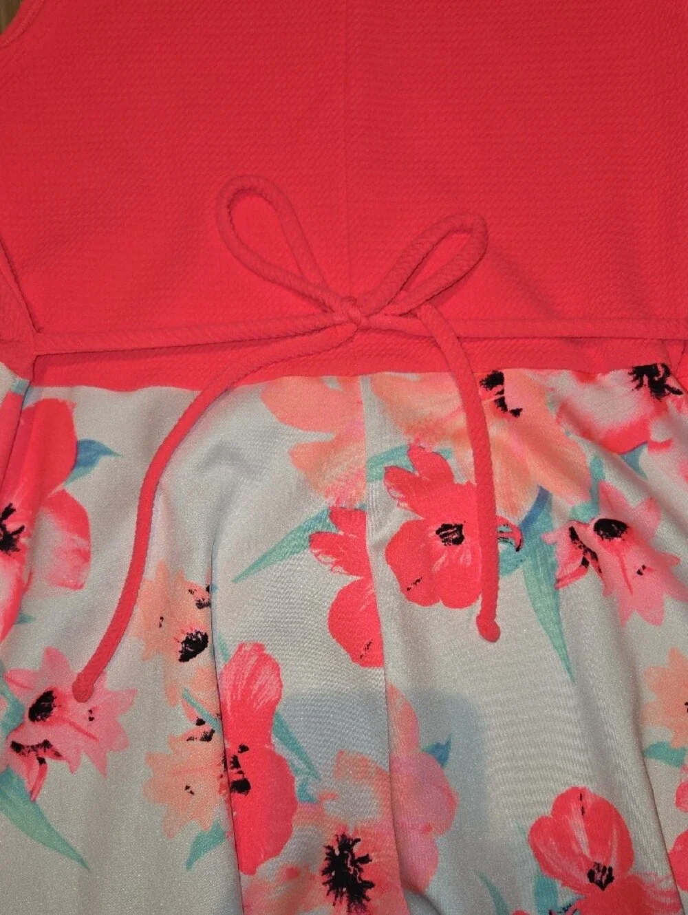 Justice Coral Tank Floral Skater Dress